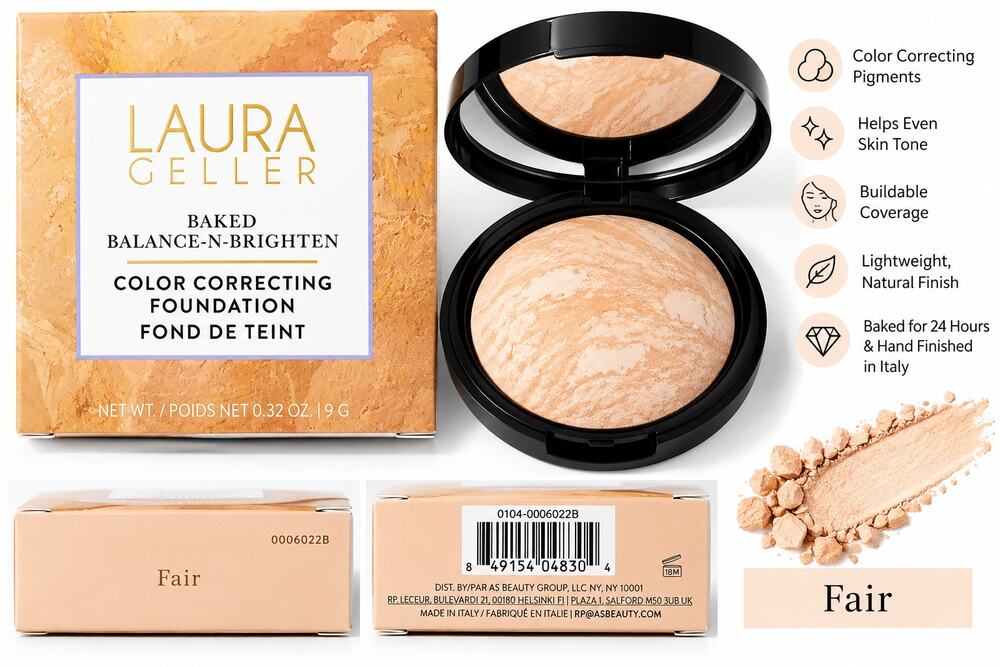 Laura Geller Baked Balance-N-Brighten Foundation Fair 0.32 oz New